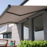 retractable awning on home patio