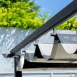 Retractable awning for outdoor interior design