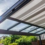 Modern awning, patio with pergola awning